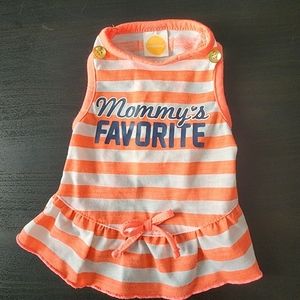 SimplyDog hot pink, orange doggy dress size XS